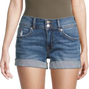 Hudson Ruby Shorts Mid Thigh Cuffed Hem Flap Pockets Denim Sanoma NWT Size 25